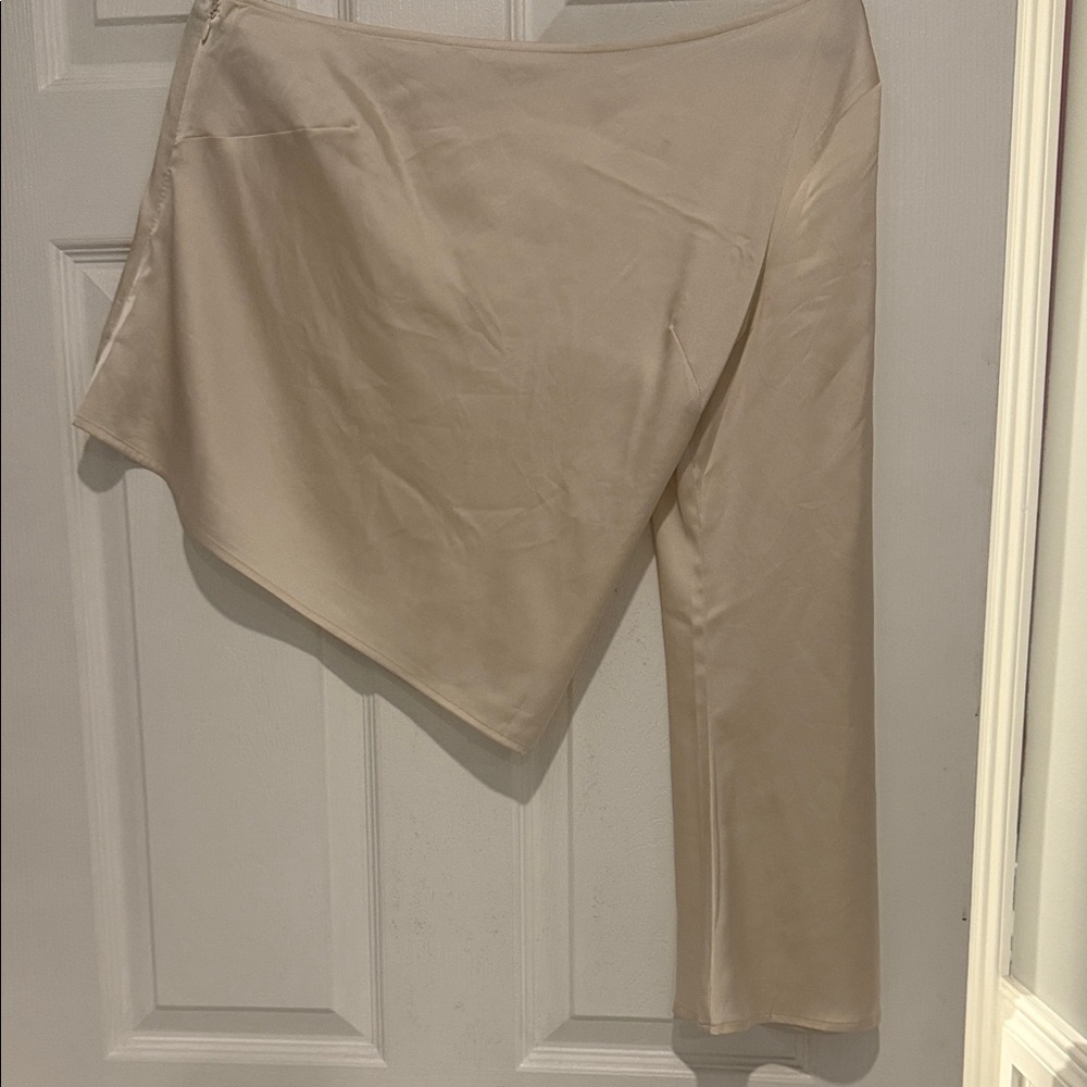 Express Cream Asymmetrical Blouse